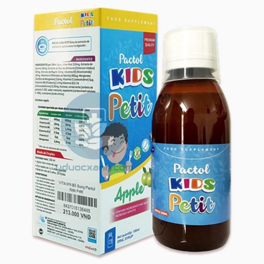 PACTOL KIDS PETIT, 150ml, Siro hỗ trợ bé ăn ngon miệng của Châu Âu - Y Dược Xanh