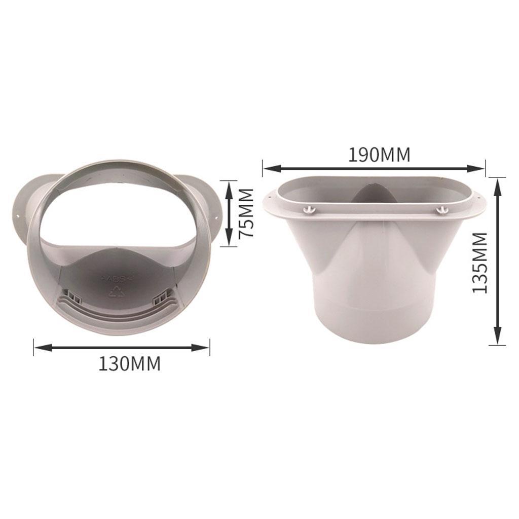 5.1'' Window Adapter  Conditioner Exhaust Duct Tube Flat Connector