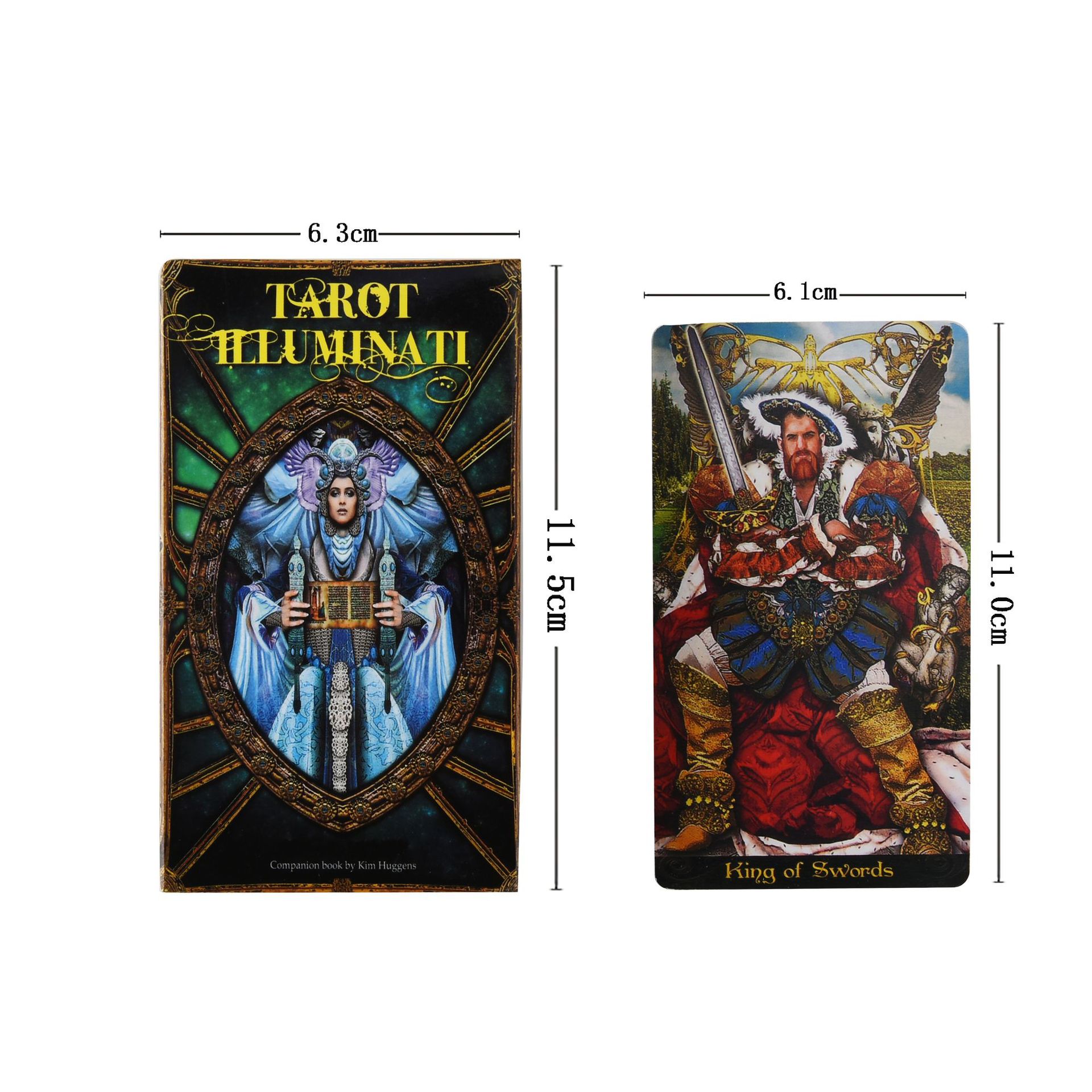 Combo Bộ Bài Bói Tarot Illuminati Kit Deck New và Khăn Trải Bàn Tarot