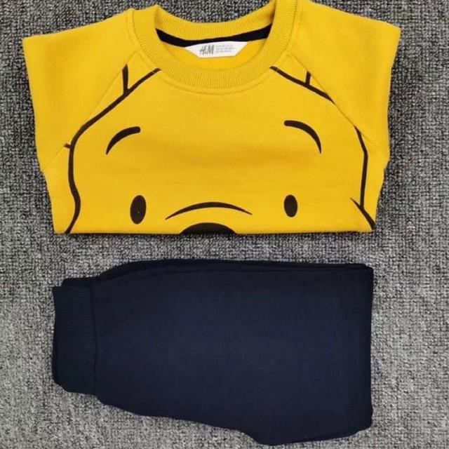 Bộ nỉ bông gấu màu vàng