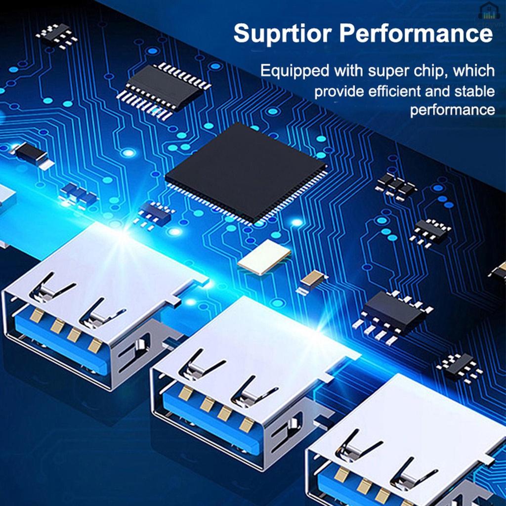 Hub chia 4 cổng USB 3.0 C809 bằng hợp kim nhôm tốc độ cao cho máy tính/điện thoại