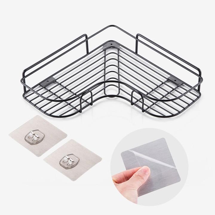 Kệ Góc Inox Màu Đen Dính Tường Chịu Lực Siêu Chắc chắn