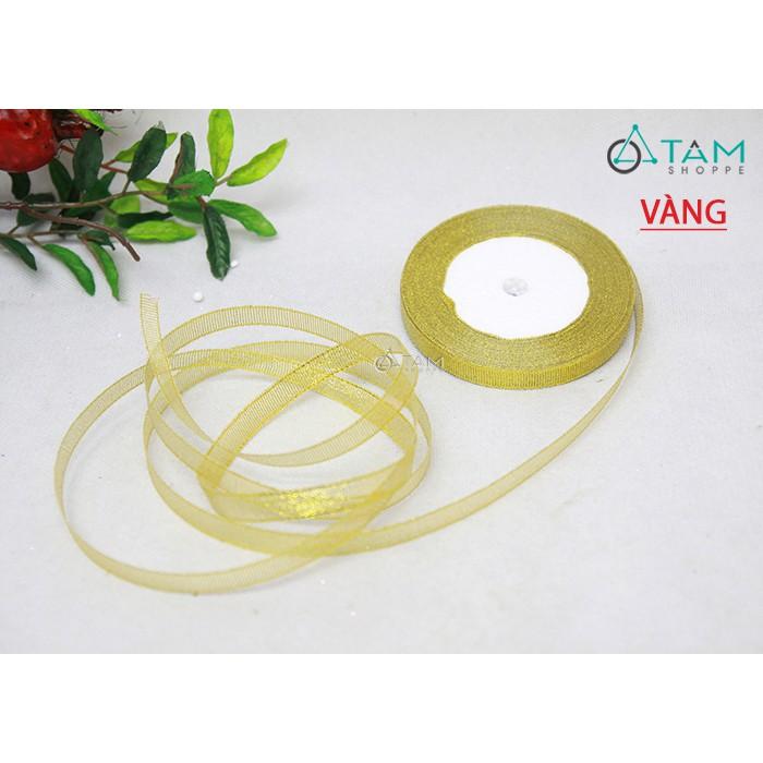 Cuộn ruy băng vải đơn màu bản 1cm dài 16m PK-RB-02