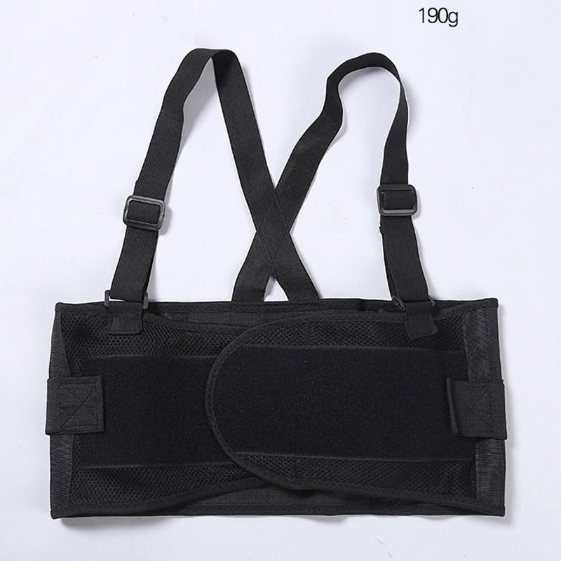 New Adjustable Waist Support Belt Men Medical Lumbar Fitness Weightlifting Running Back Belt with Shoulder Straps Breathable