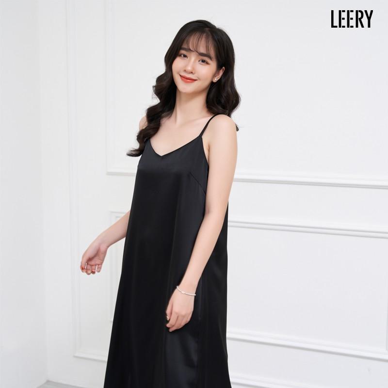 Đầm maxi lụa có nút điều chỉnh độ dài váy lụa dáng dài chất đẹp váy ngủ chống nhăn V2D-01