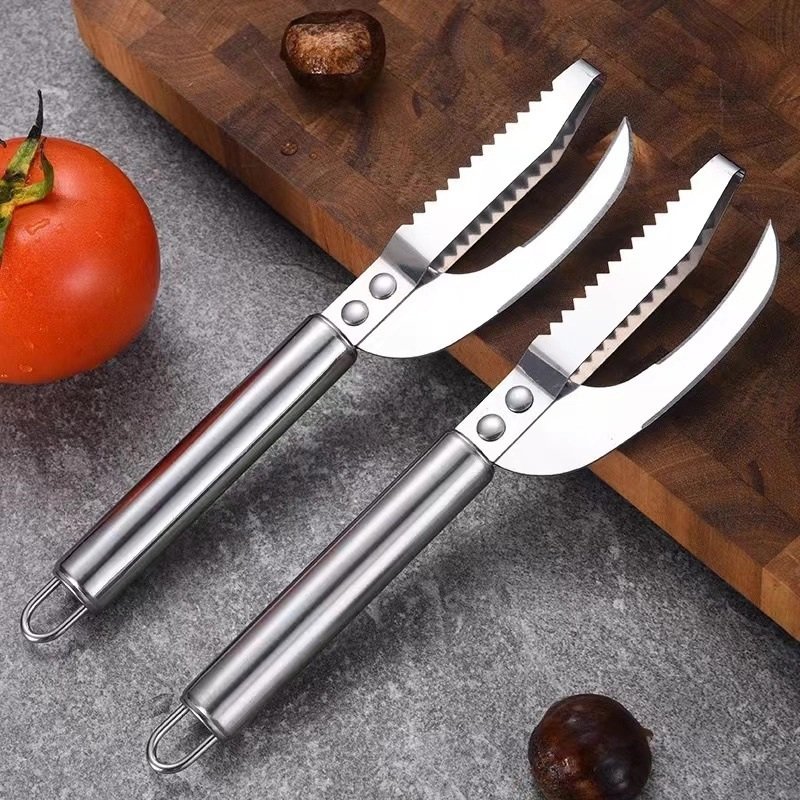 Dụng Cụ Mổ Bụng Cá, Cạo Vảy, Làm Lòng Gà Bằng Inox Không Gỉ