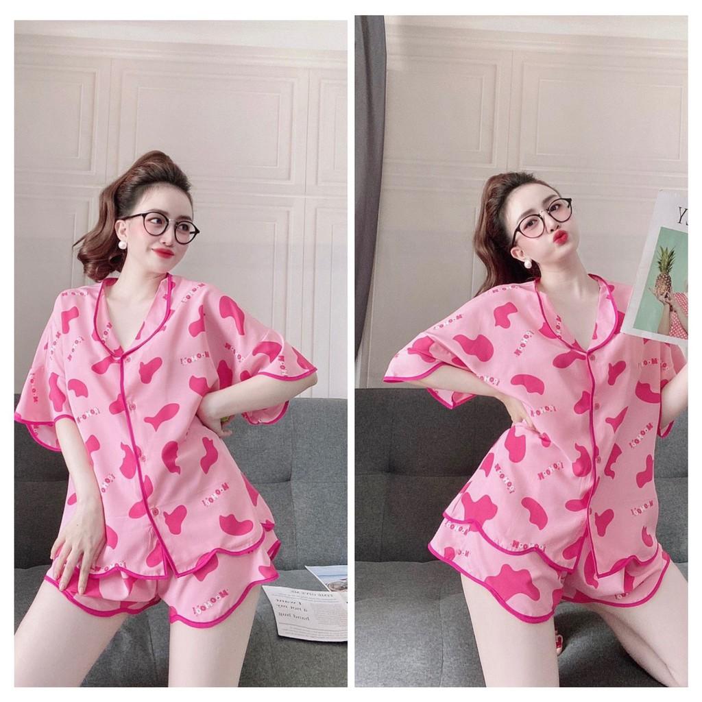 Đồ Ngủ Lụa Bigsize Pijama Nữ, Đồ Bộ Mặc Nhà Nữ , Chất Lụa 100D Cao Cấp, fom dưới 70kg - ẢNH CHỤP THẬT