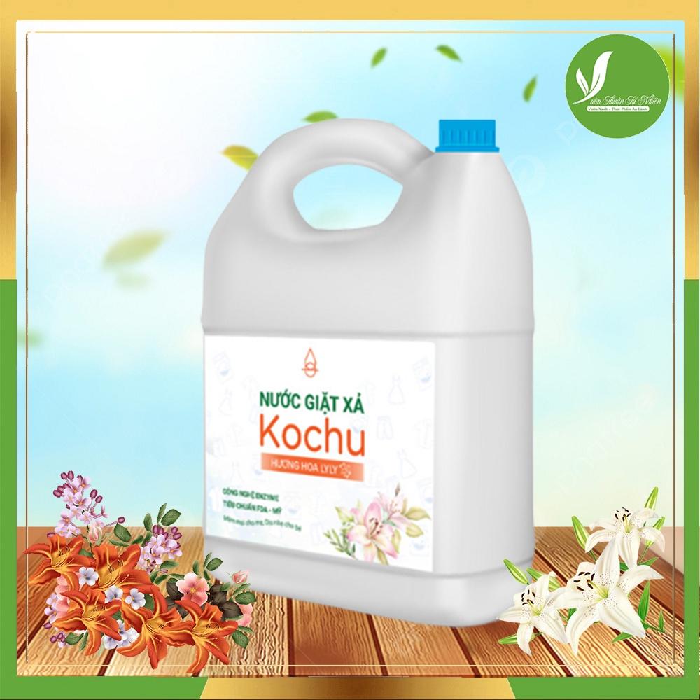 Nước giặt xả Kochu hương hoa Lyly thiên nhiên 3,8L