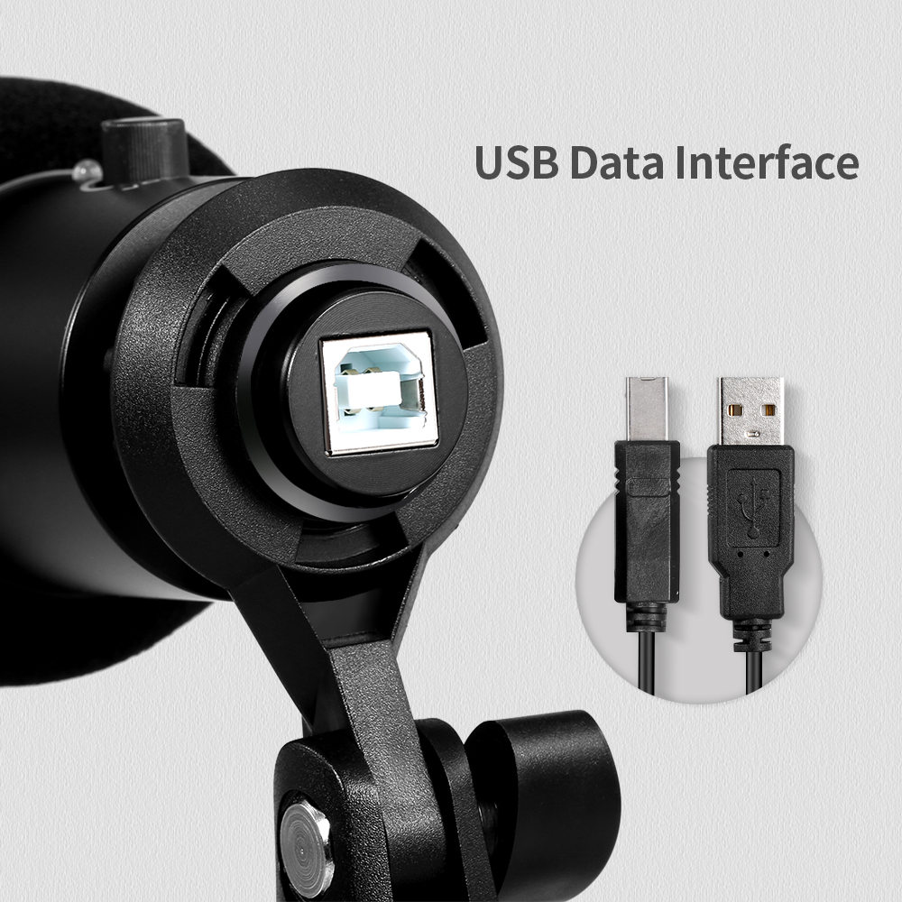 Micrô Phòng Thu Chuyên Nghiệp USB Bằng Kim Loại Với Mic Cardioid Studio Cho Máy Tính Xách Tay PC