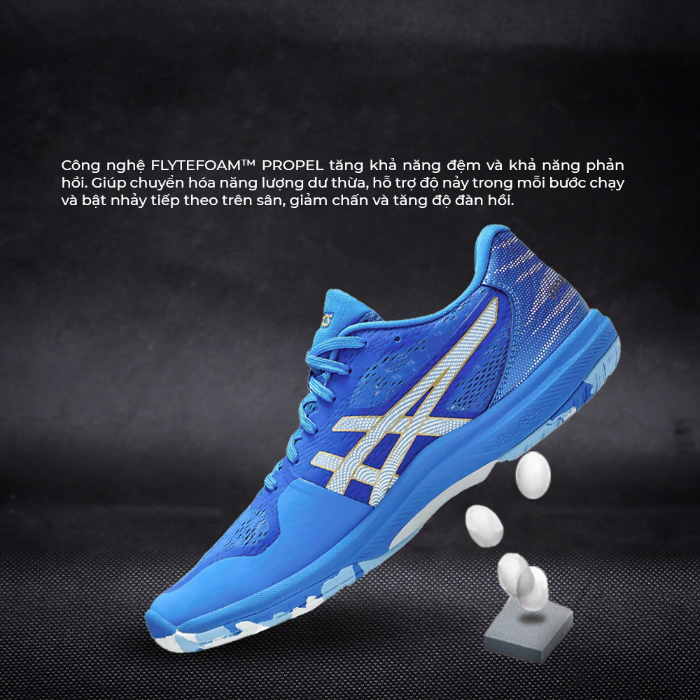 Giày Bóng Bàn Asics Dynafeather Trắng Chính Hãng - Mới Nhất 2024 - Giảm Chấn Tốt, Đàn Hồi Và Ổn Định, Cực Mềm, Bám, Bền