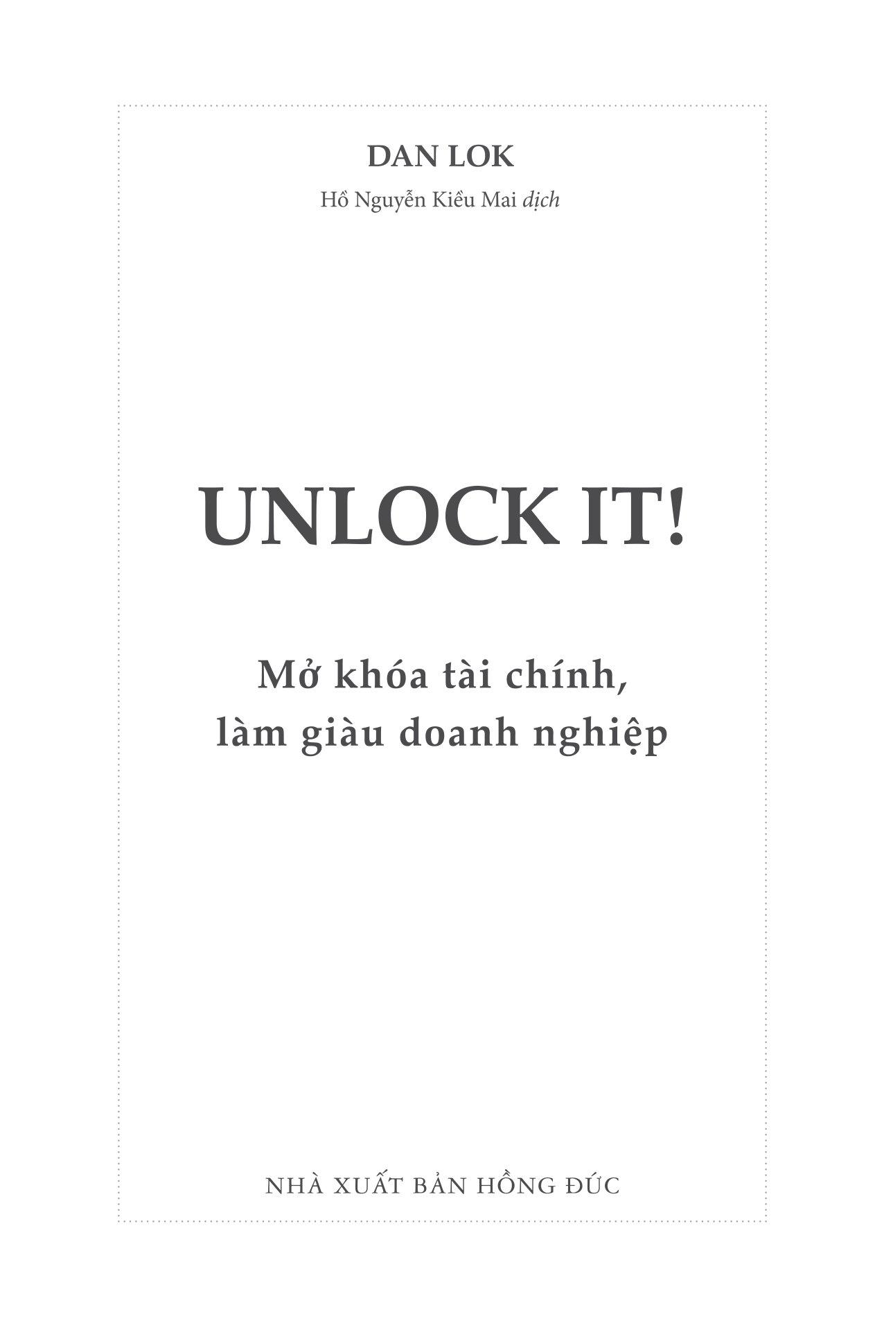 Unlock It! - Mở Khóa Tài Chính, Làm Giàu Doanh Nghiệp
