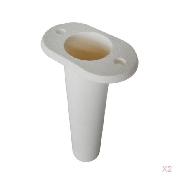2pcs  WHITE Flush mountinging Fishing Rod Holder
