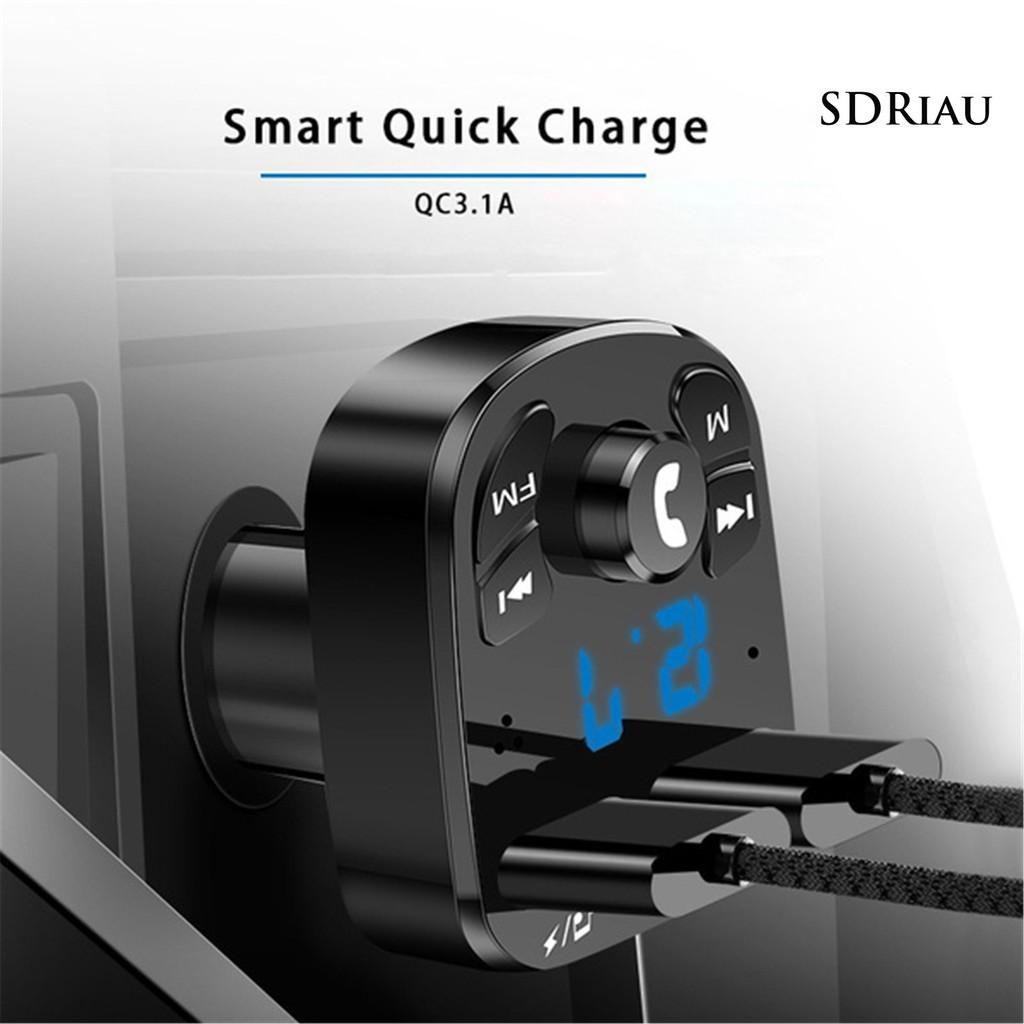 Bộ Sạc Ô Tô Hỗ Trợ Nghe Nhạc Mp3 Kết Nối Bluetooth 5.0 Kèm Phụ Kiện Chất Lượng Cao