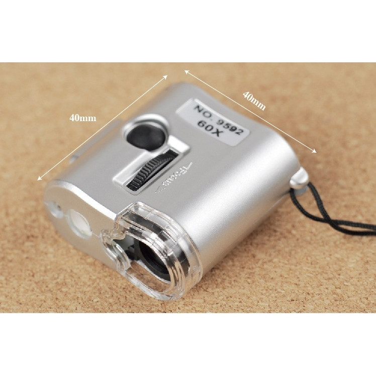 Kính lúp cầm tay có đèn liền 9592 - Tặng kèm đèn led cắm cổng USB mini