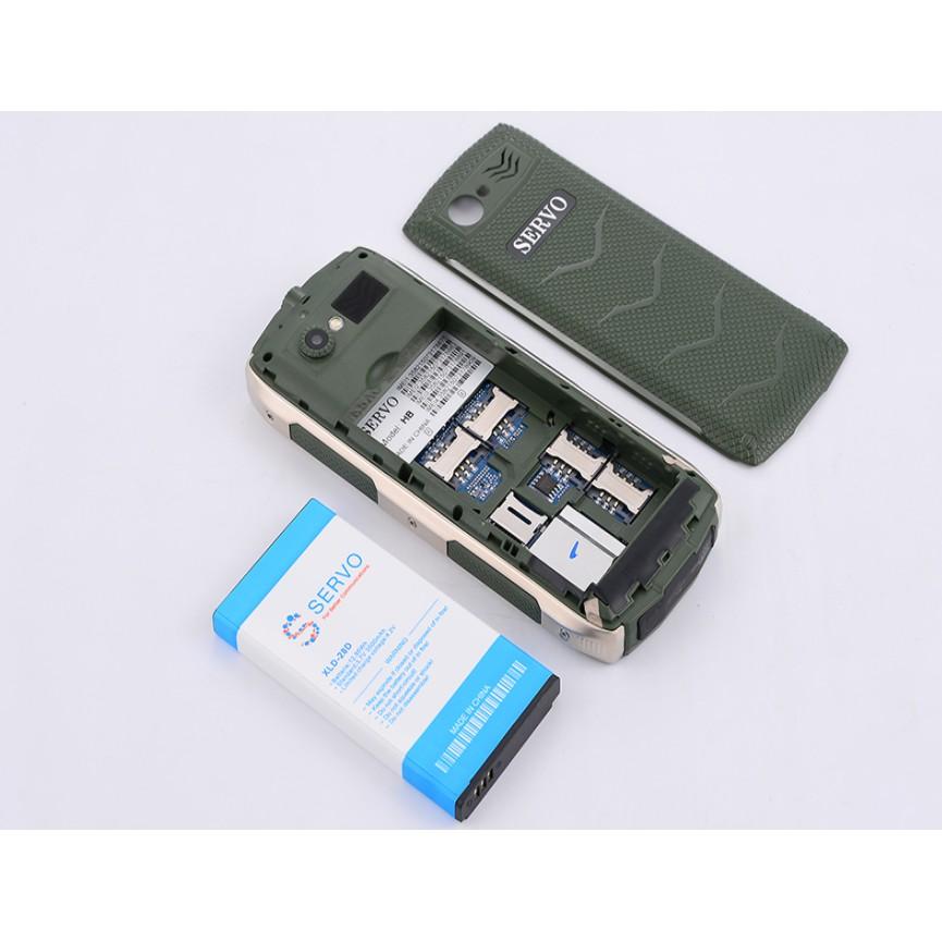 Điện thoại 4 Sim phổ thông kiêm pin dự phòng 3000mAh SERVO