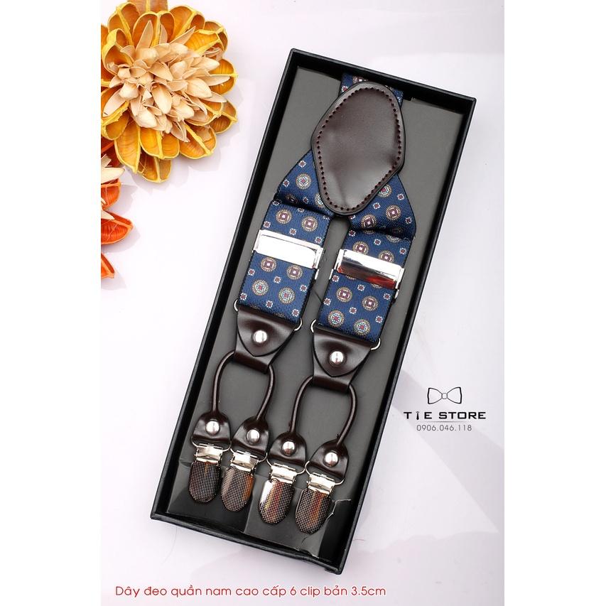 Dây đeo quần nam chữ Y 3.5cm 6 clip khóa kẹp - dây yếm quần nam cao cấp đủ mẫu