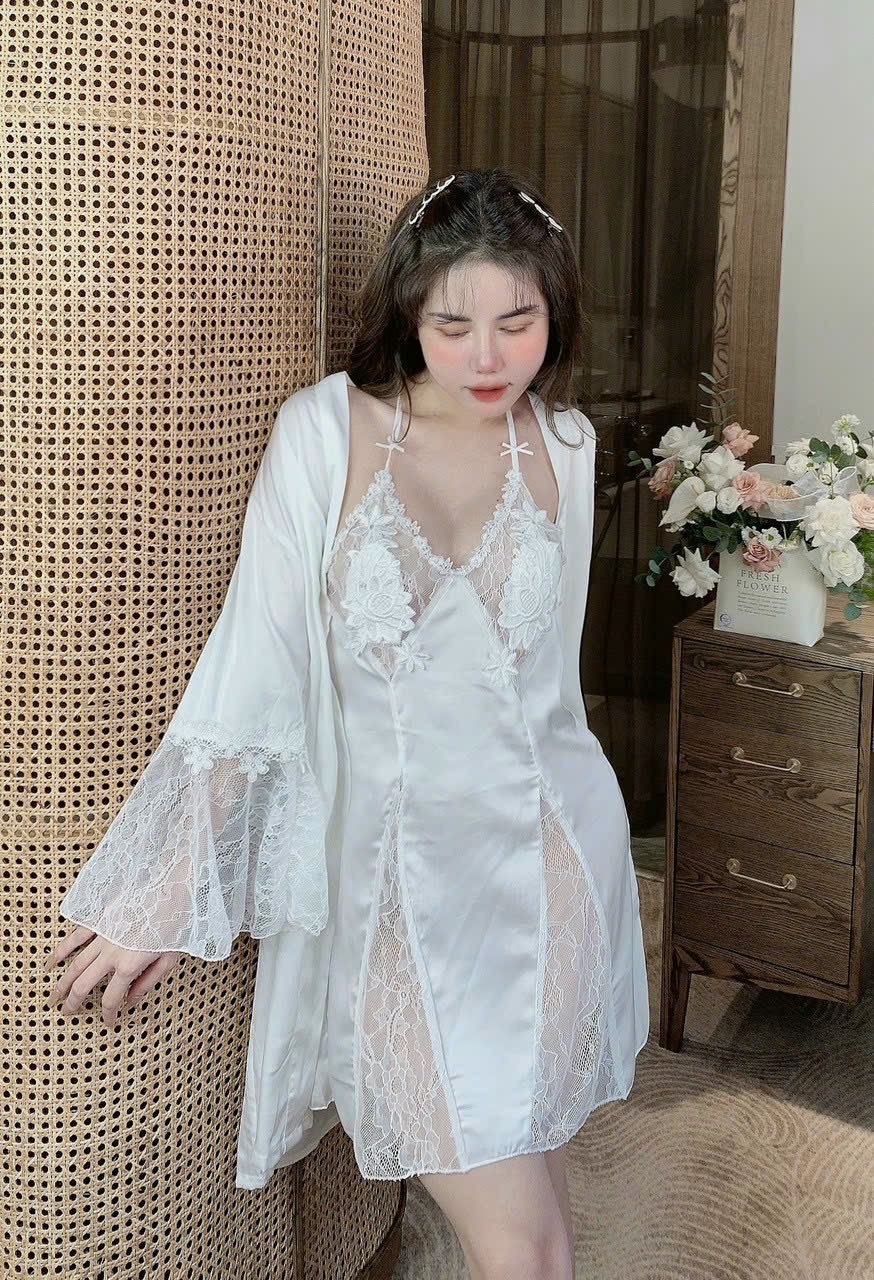 Váy Ngủ Quyến Rũ Nữ Tính (Kèm áo choàng) - B.Lingerie