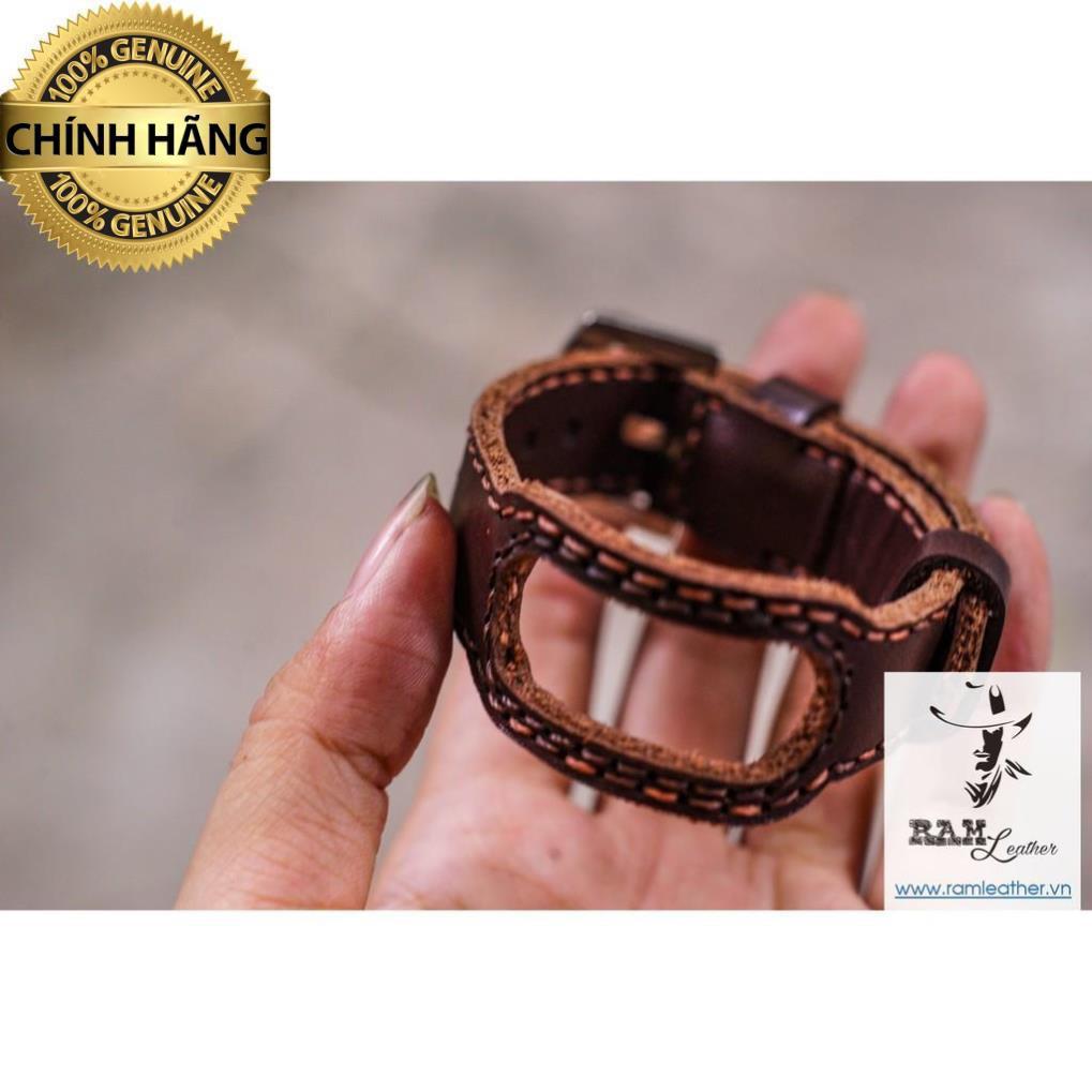 DÂY DA BÒ NÂU ĐẬM DÀNH CHO MIBAND - CHÍNH HÃNG RAM LEATHER .