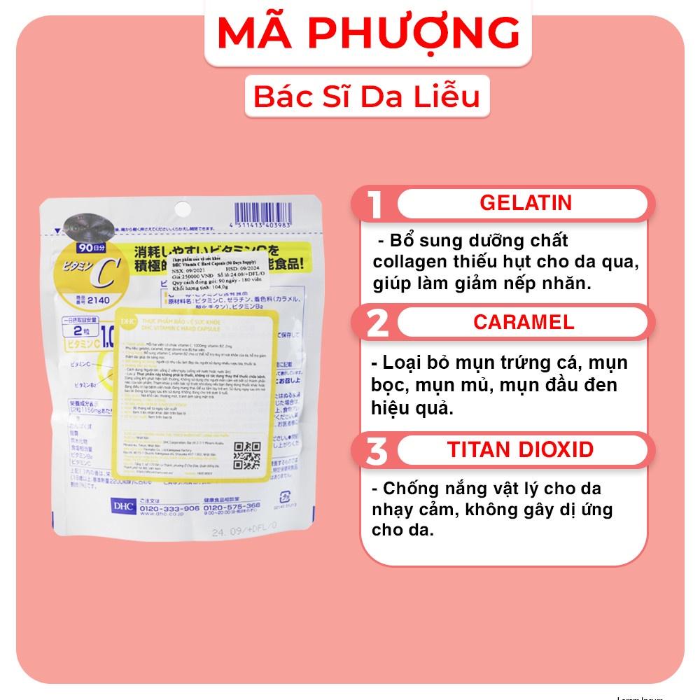 Viên uống VITAMIN C DHC - Bổ sung Vitamin C Hard Capsule Giúp Sáng Da, tăng Đề Kháng - Bác sĩ Mã Phượng