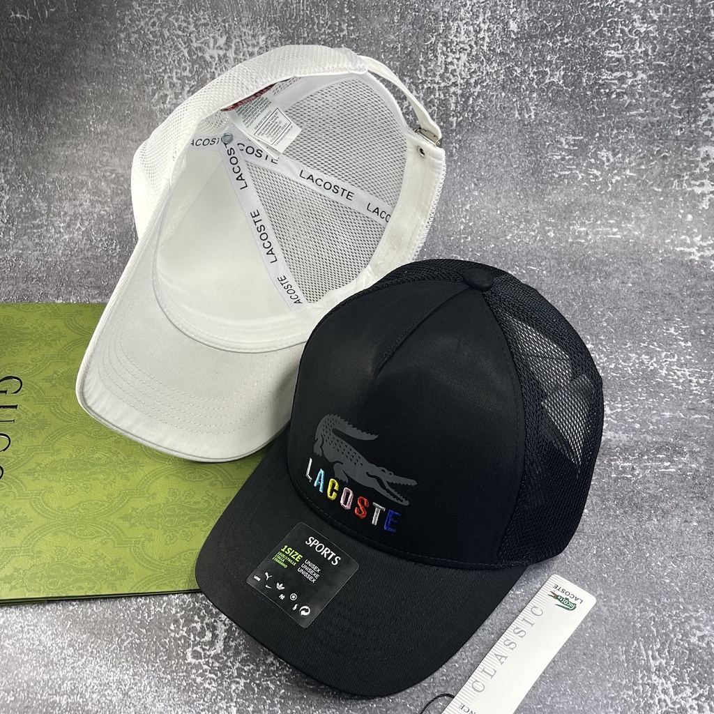 Combo 2 nón kết, mũ lưỡi trai Lacos vải kaki phối lưới form chuẩn siêu đẹp (Ảnh thật)