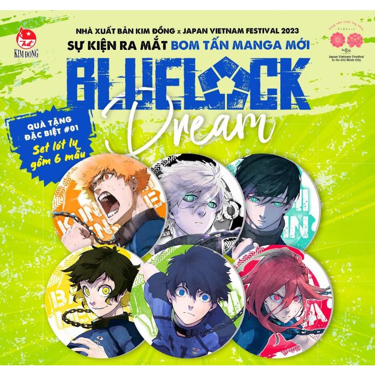 Set 6 mẫu lót ly BlueLock - Fes Japan Vietnam Festival 2023 - NXB Kim Đồng - Blue Lock