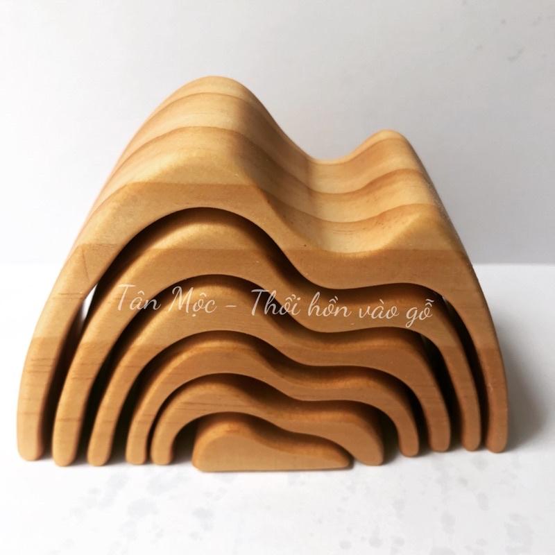 Núi gỗ Montessori/ Đồ chơi gỗ mô phỏng thiên nhiên