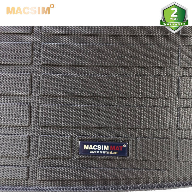 Thảm lót cốp xe ô tô Ford Everest 2022+ nhãn hiệu Macsim chất liệu TPE cao cấp màu đen