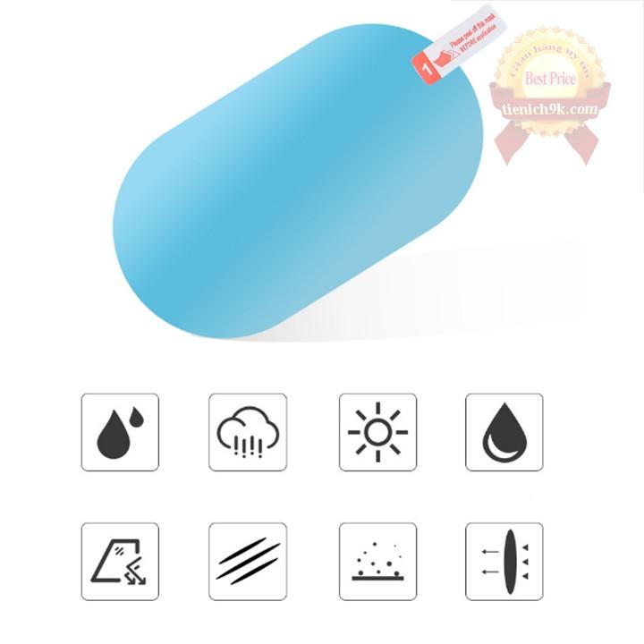 Miếng chống nước dán gương chiếu hậu xe hơi ô tô – Bộ 2 tấm công nghệ nano