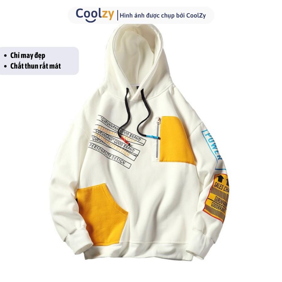 Áo Hoodie ️ Áo khoác nỉ unisex trần bông 2 lớp phối 2 màu, form unisex nam nữ trẻ trung