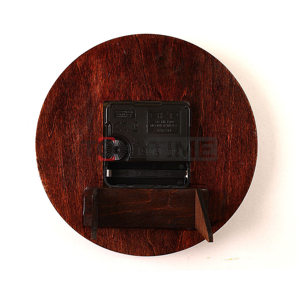 Đồng hồ gỗ để bàn phong cách nghệ thuật – Xếp Lớp 3D độc đáo