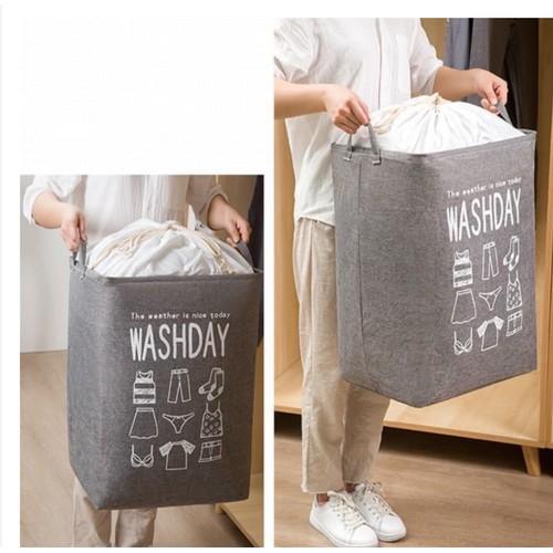 Giỏ đựng quần áo bằng vải cỡ lớn, túi đựng chăn màn đa năng có thể gấp gọn