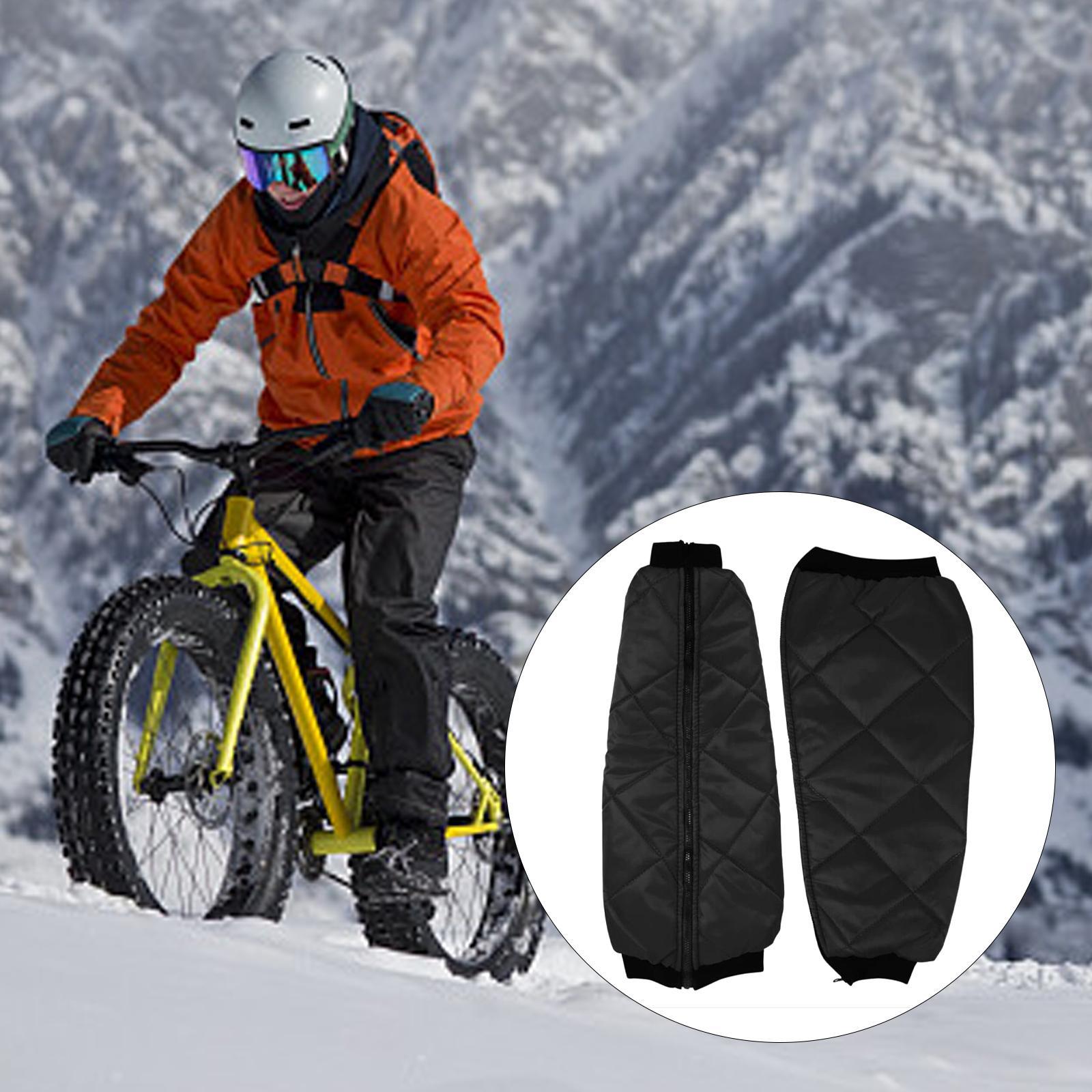 Warm Knee Pads, Knee , Unisex Windproof Zipper Leg Sleeves for Outdoor Ski Riding Snowboarding Cycling