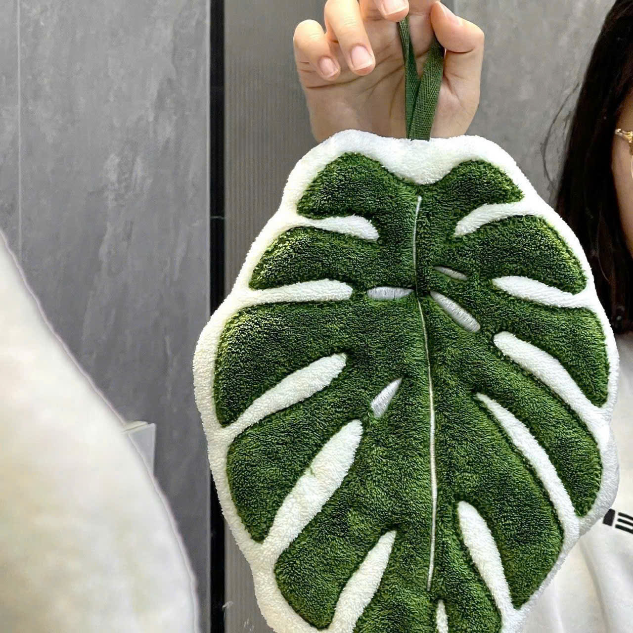 Khăn Lau Tay Nhà Tắm &amp; Khăn Decor Nhà Bếp Siêu Thấm Hút – Khăn Lông San Hô Mềm Mại, Hoa Văn Lá Dễ Thương, Nhanh Khô- HÀNG CHÍNH HÃNG MINIIN