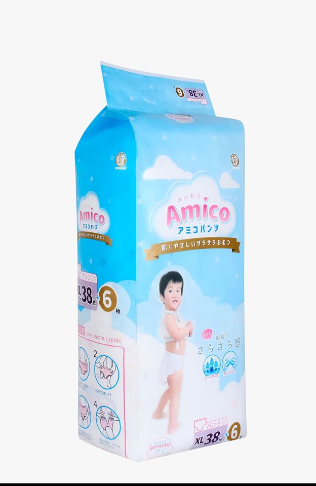 Tã quần Amico nội địa Nhật size XL38+6