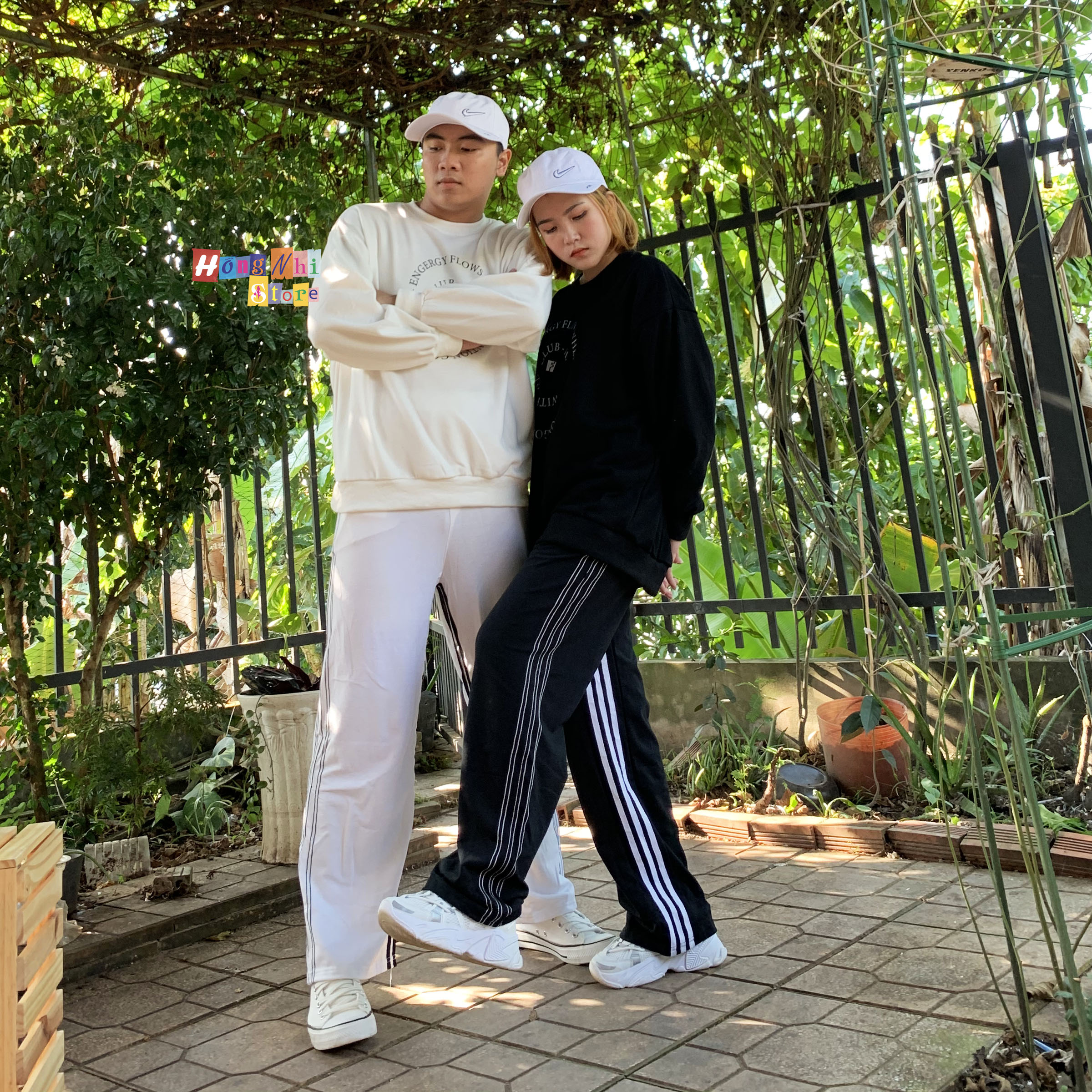 Quần Thun Dài Phối Sọc Ống Rộng, Jogger Line Ống Suông Ulzzang Unisex Dáng Rộng - MM