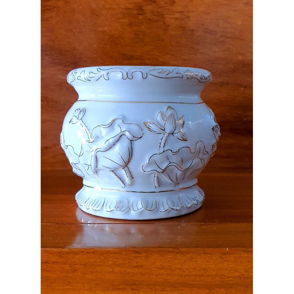 Bát nhang Sứ Bạch Ngọc cao cấp cao 9 cm số 1