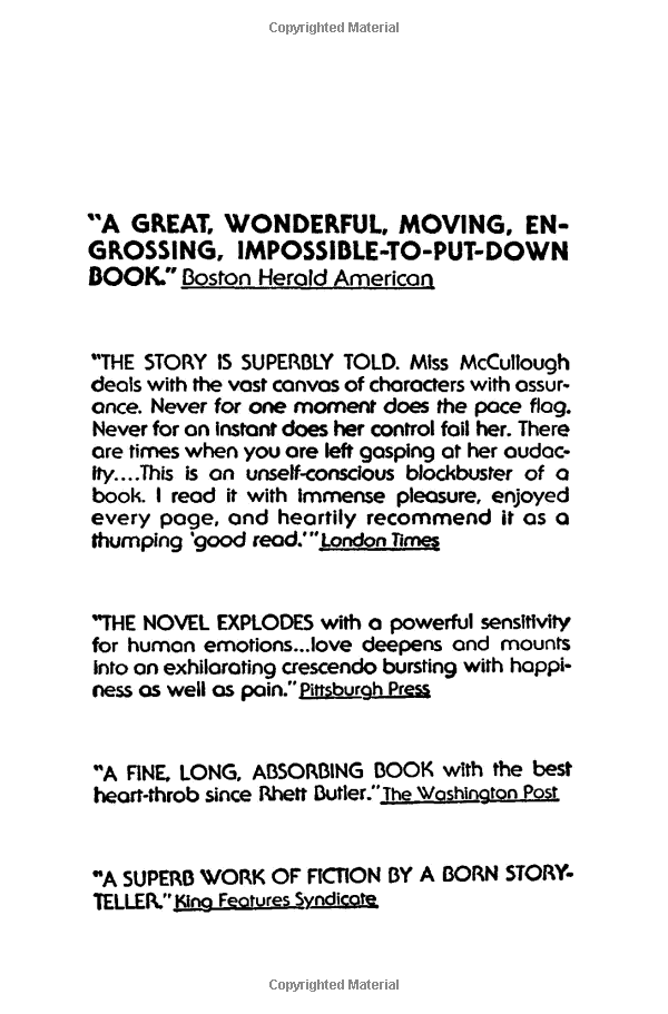 Sách The Thorn Birds