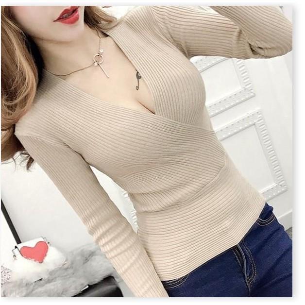 Áo len cổ v quyến rủ siêu chất