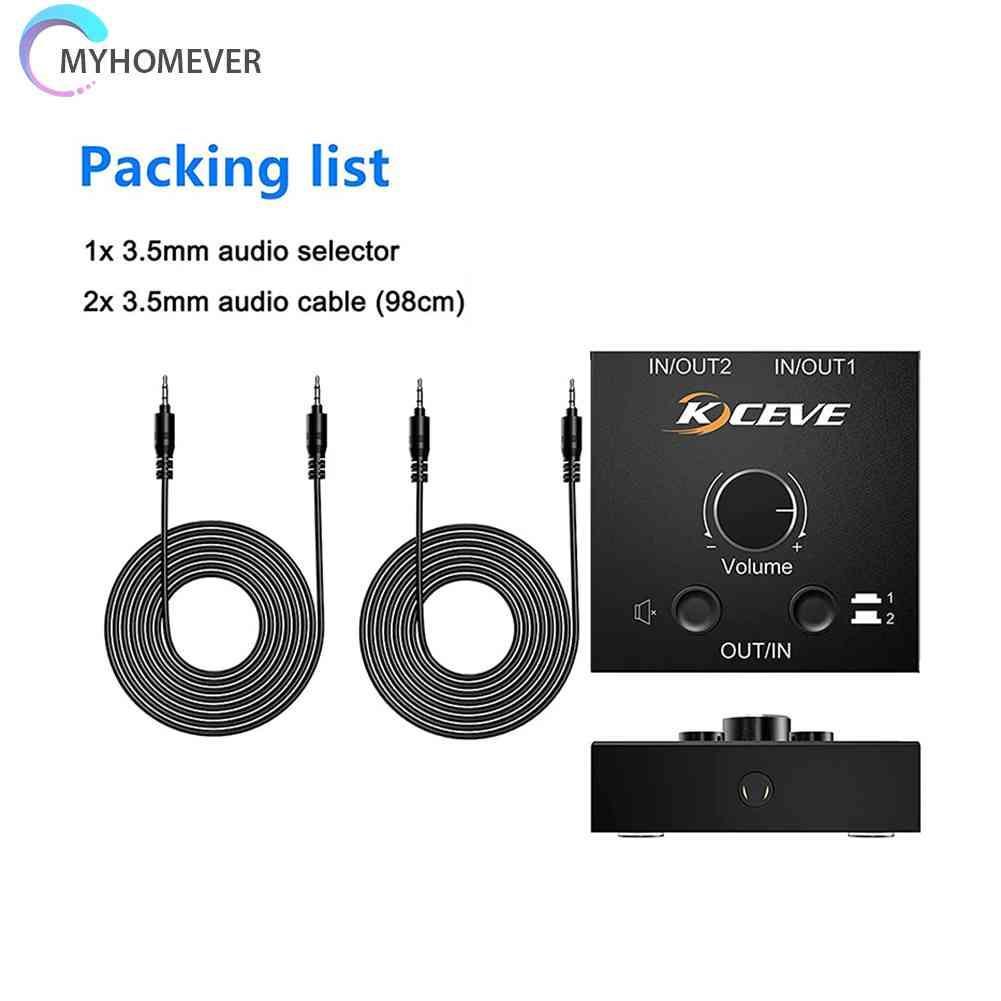 Bộ Chia Âm Thanh 2x1 / 1x2 3.5mm Chất Lượng Cao