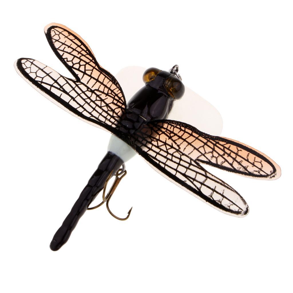 3x Dragonfly Flies Fishing Lures Topwater Bait 3D for Pike Zander Trout Bass