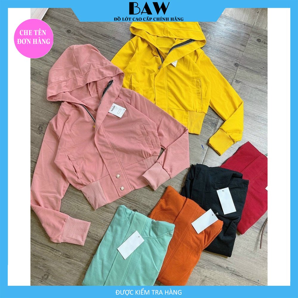 Áo Khoác Nữ Đẹp, Áo Khoác Nữ Form Rộng, Áo Khoác Nữ Chống Nắng Chất Liệu Thun Cotton Cao Cấp, Áo BomBer Nữ Thương Hiệu Baw AK02 (Hình thật shop tự chụp)