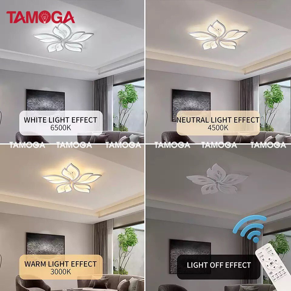 Đèn ốp trần trang trí 5 cánh TAMOGA LILAS 2070