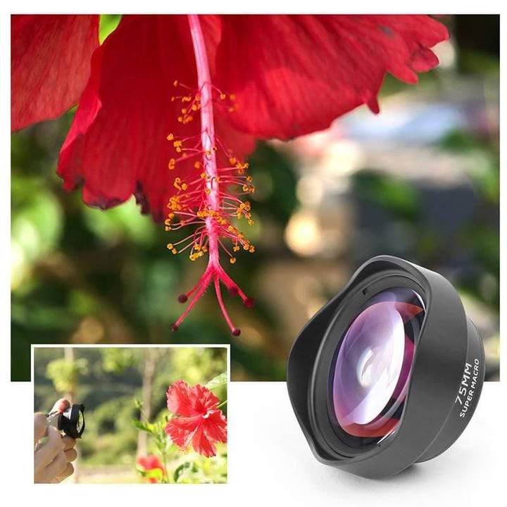 Phụ Kiện Điện Thoại | Ulanzi 75mm Macro Lens, Ống Kính 75mm Cho Phép Bạn Chụp Ảnh Ở Khoảng Cách 1,57 - 2,95In, Khôi Phục Độ Rõ Nét Của Điện Thoại, Hiệu Ứng Chụp Tinh Tế Gần Với Mức DSLR - Hàng Chính Hãng