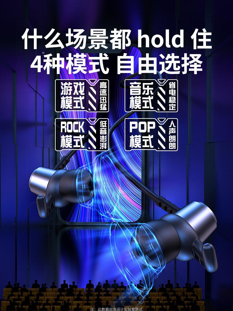 Kiểu tai nghe Bluetooth đeo cổ mới nhất với thời lượng pin dài và dung lượng pin lớn 100 giờ, âm trầm nặng, giảm tiếng ồn, chạy tốt, phù hợp với Apple và Huawei