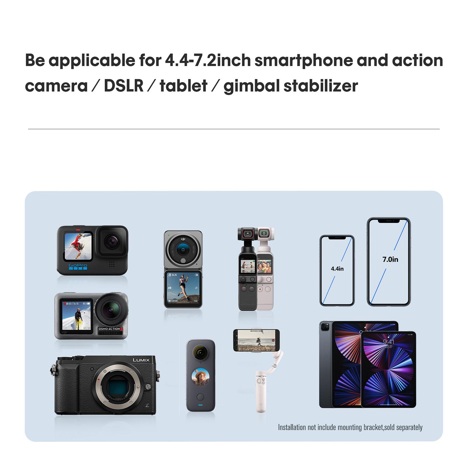 Interior Exterior Car Sunroof Mobile Phone Shooting Bracket Set Suction Cup Holder Compatible For Dji Handheld Osmo Gimbal/Gopro 10/9 Camera