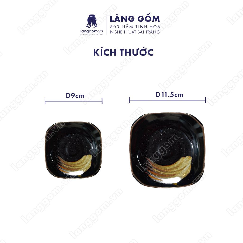 Bộ ấm chén Men hỏa biến hạt - Gốm sứ Bát Tràng - Làng Gốm