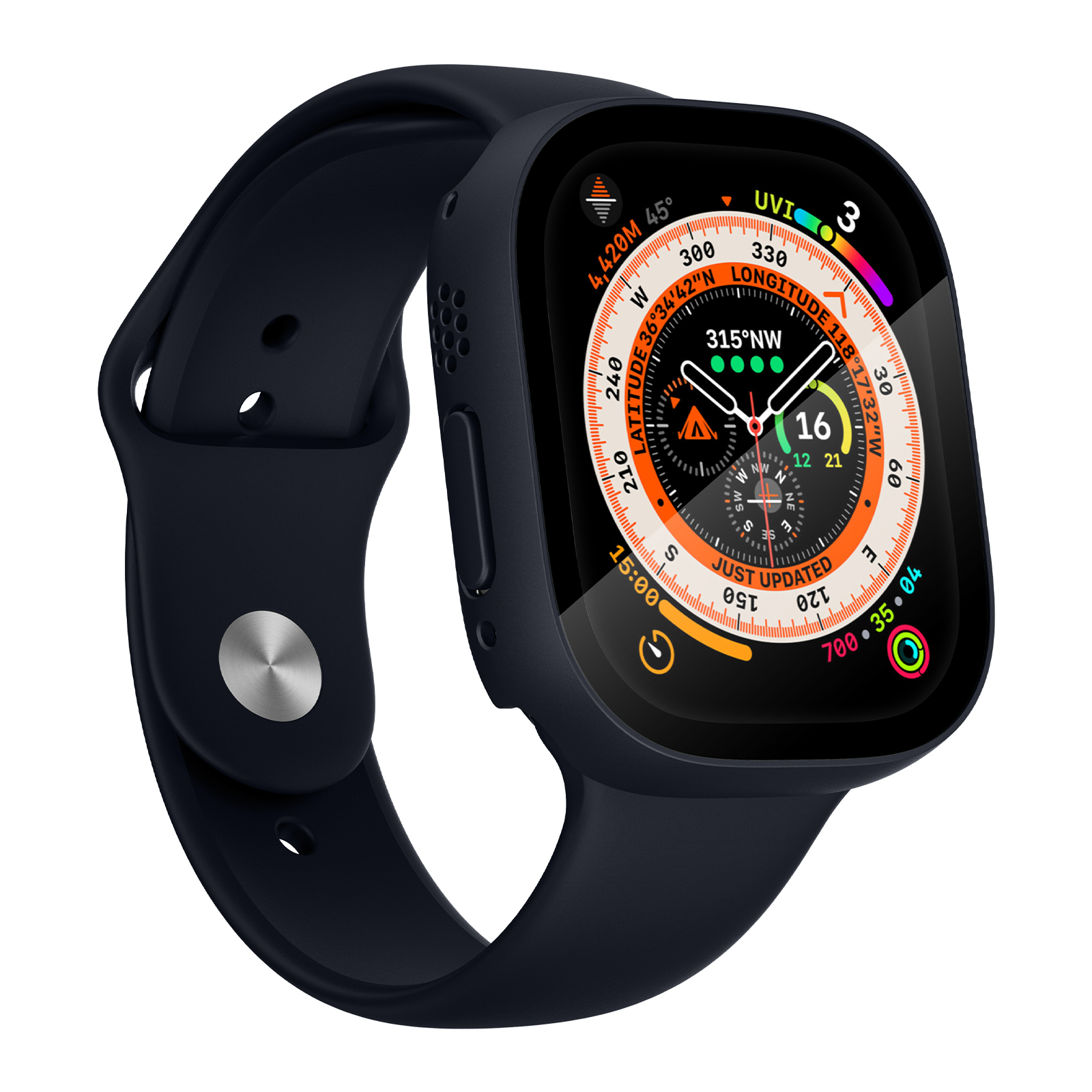 Ốp Case PC Mặt Kính Cường Lực Colorful cho Apple Watch Ultra / Apple Watch Ultra 2 49mm - Hàng Chính Hãng