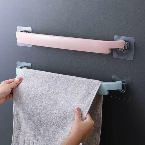 Giá treo khăn nhà tắm, thanh treo khăn mặt dán tường chắc chắn nhiều màu 88296