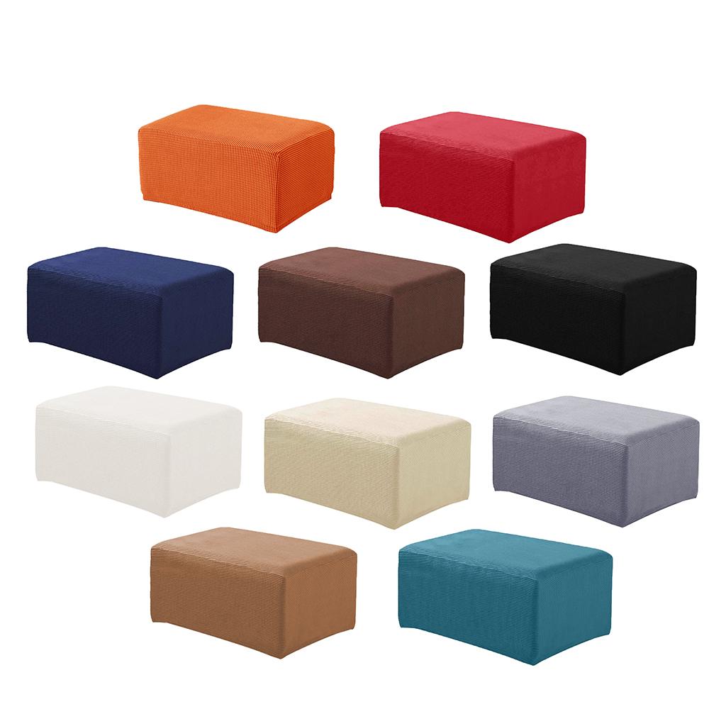 Stretch Ottoman Pouf Cover Footrest Stool Slipcover Protector A