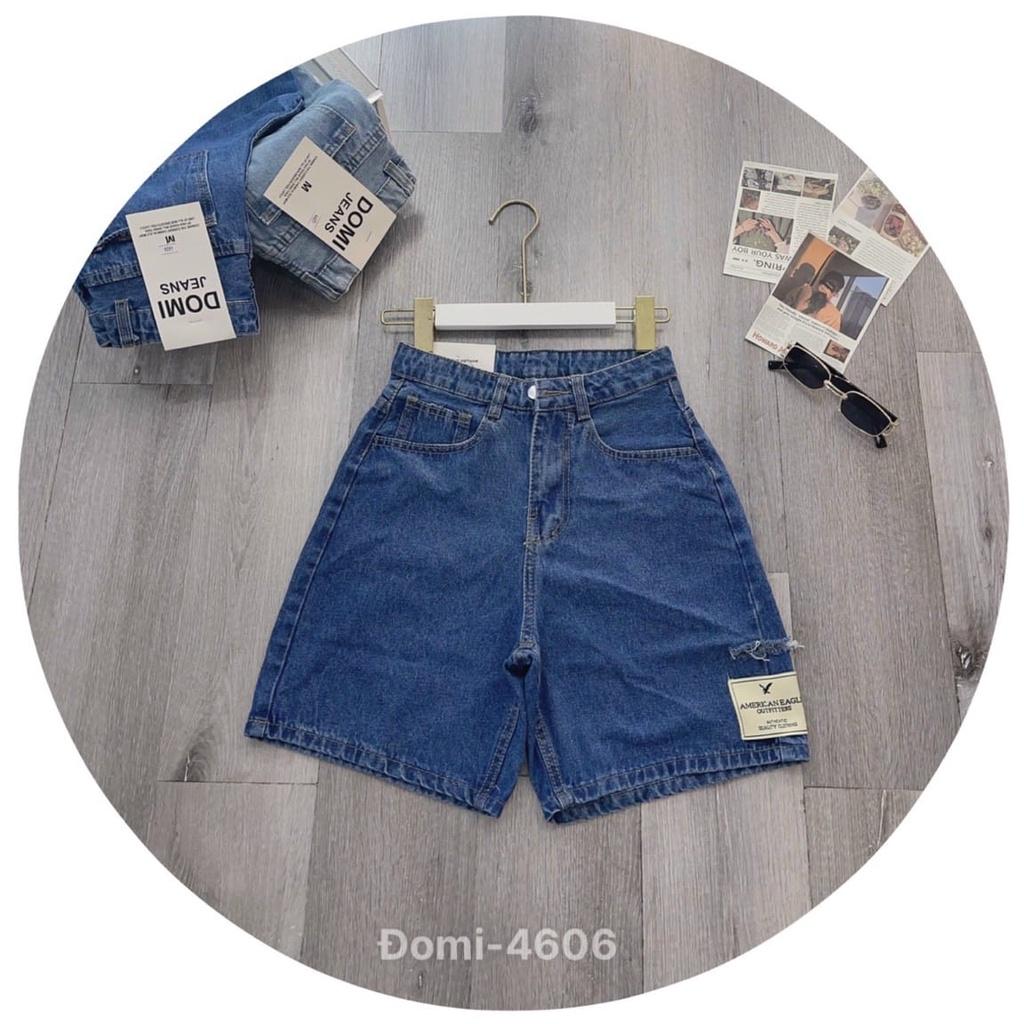 Quần Short Jean Nữ ngố ống rộng lưng cao ulzzang